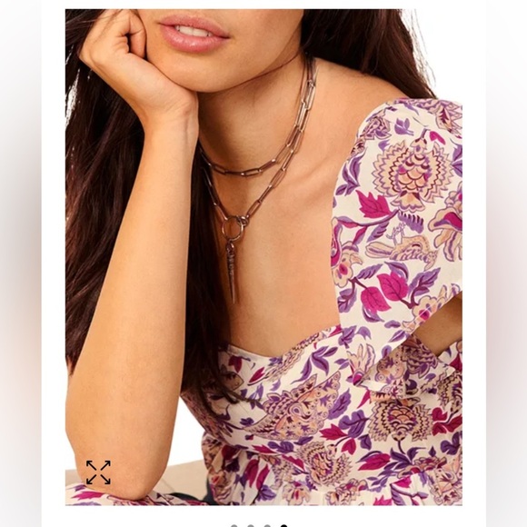 BA&SH YSEE FLORAL MIDI DRESS FLUTTER CAP SLEEVE LAGOONLOOK GRANNYCORE VISCOSE - Picture 4 of 11